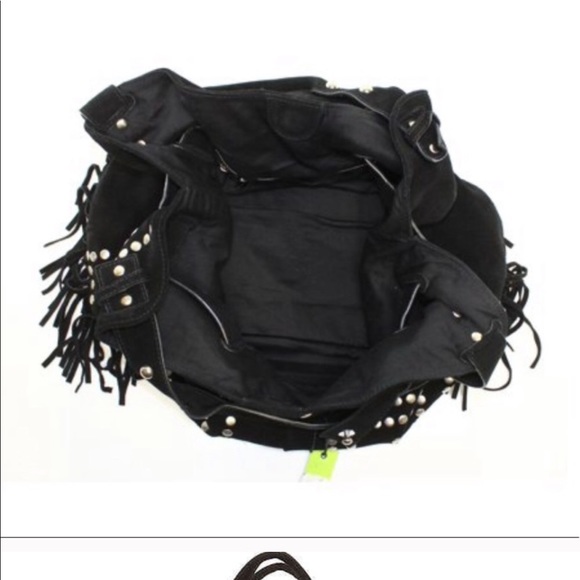 Sam Edelman Suede Leather studded fringe bag - Picture 6 of 8